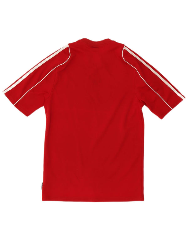 Adidas Mens Climalite Camiseta Top Pequeño Rojo Poliéster
