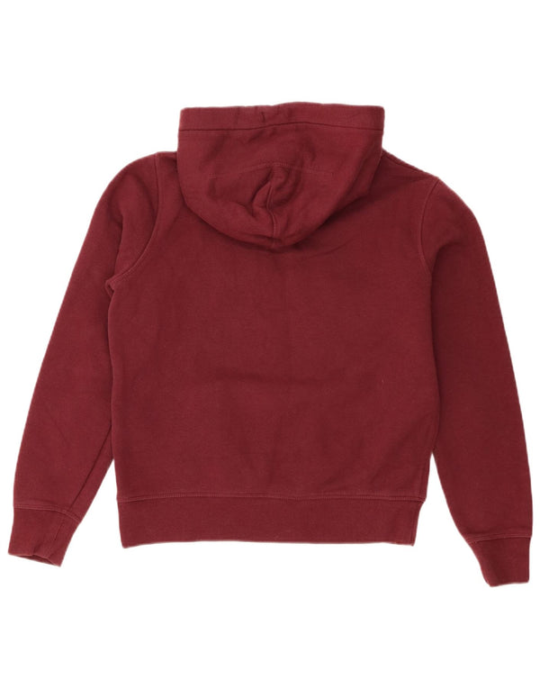 Jack Wills Pull à capuche surdimensionné graphique pour femme UK 10 Petit Bordeaux