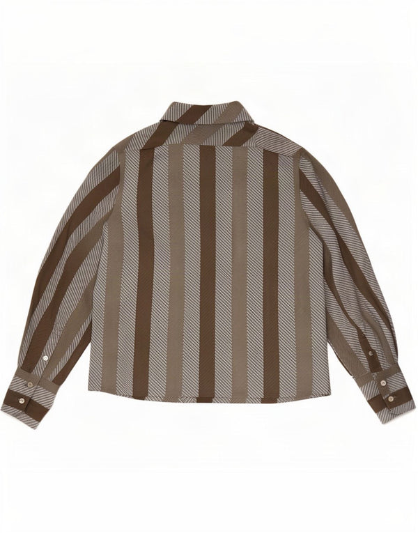 Maglietta pullover da donna Tru EU 46 XL Poliestere a righe marrone
