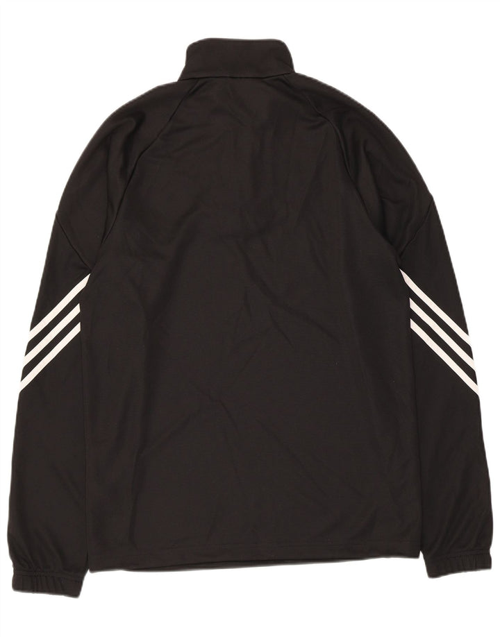 Adidas Uomo Climalite Zip Neck Pullover Tuta Top Small Poliestere Nero