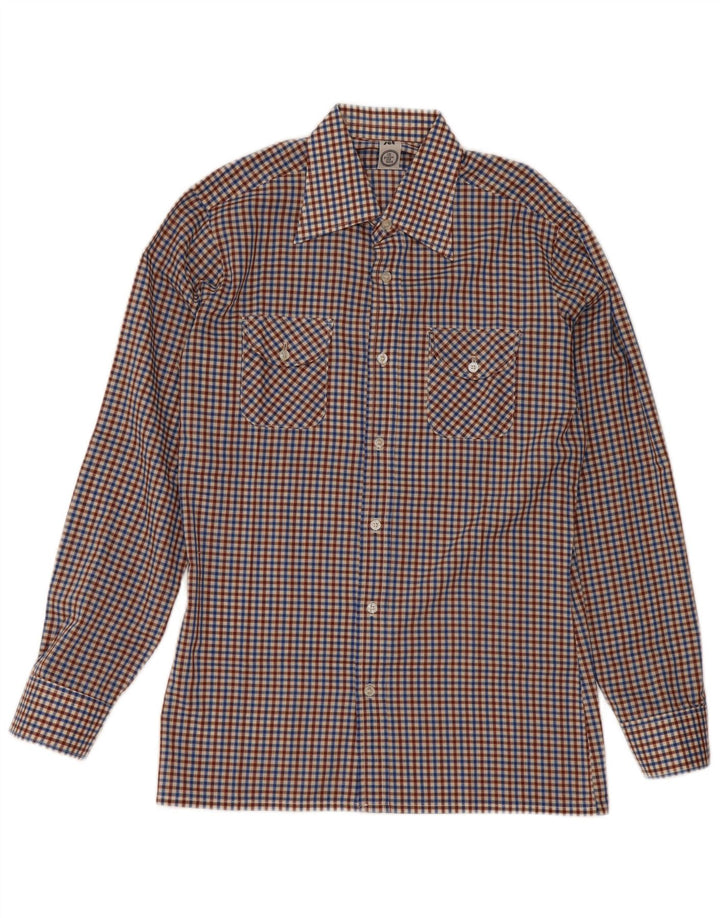 Vintage Mens Shirt Medium Multicoloured Gingham
