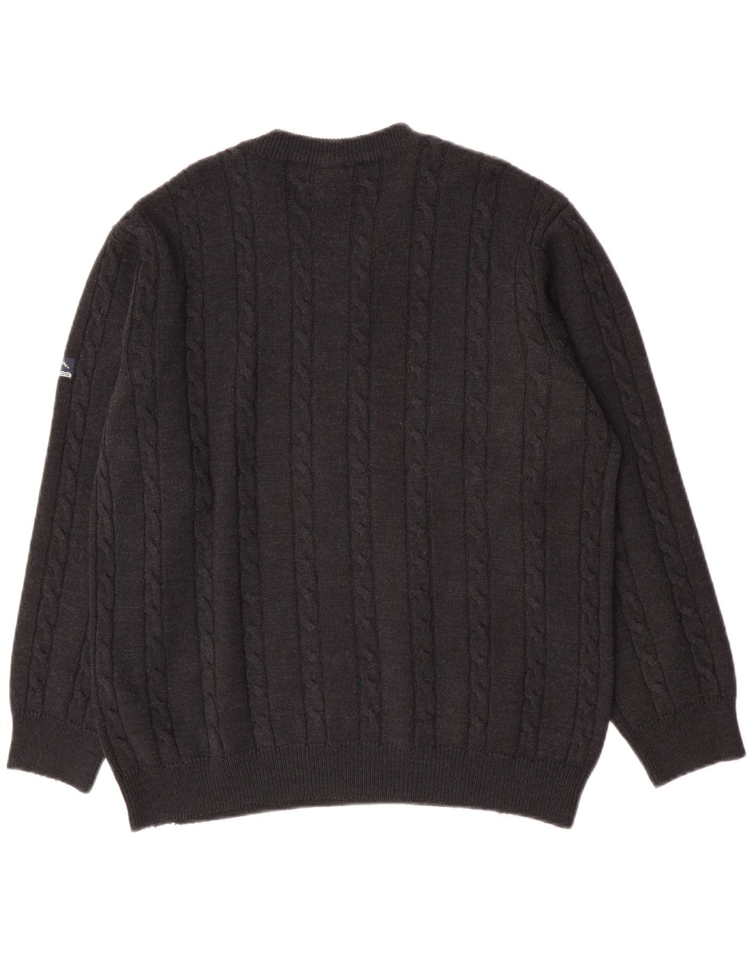 Navigare Mens Crew Neck Jumper Sweater Large Grey Wool