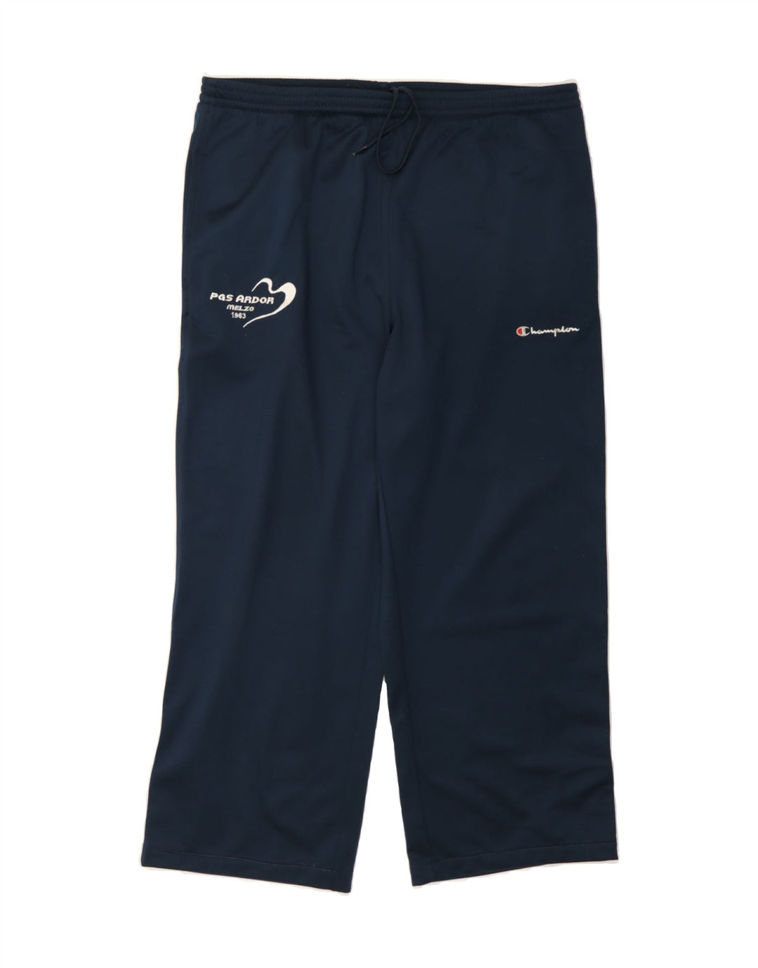 CHAMPION Mens Crop Tracksuit Trousers Large Navy Blue Vintage Champion and Second-Hand Champion from Messina Hembry 