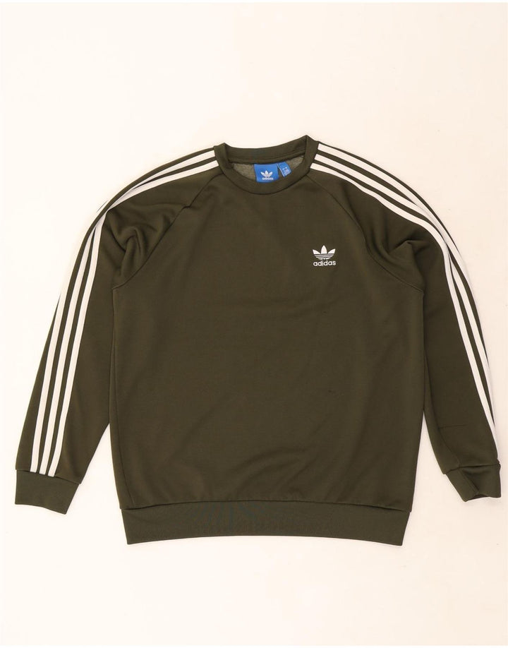 Felpa Adidas da uomo maglione grande poliestere kaki
