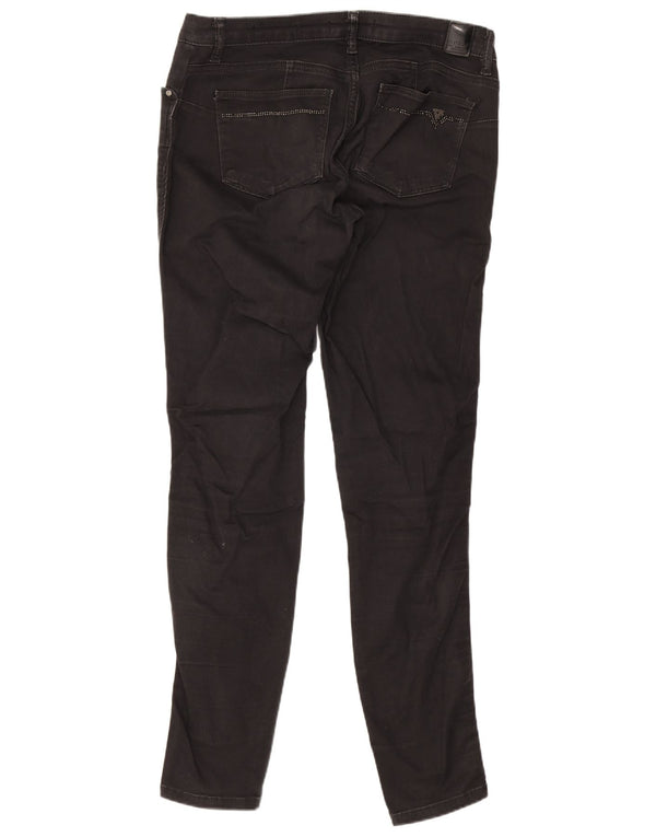 Jeans skinny Guess Curve X a vita media da donna W30 L29 cotone nero