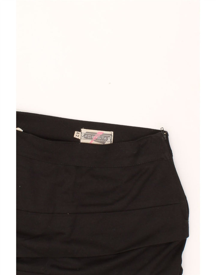 SPORTSTAFF Womens Pencil Skirt IT 42 Medium W26  Black Polyester Vintage Sportstaff and Second-Hand Sportstaff from Messina Hembry 