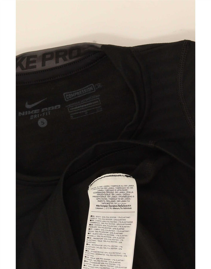 Nike Mens Dri Fit Top Manga Longa Pequeno Poliéster Preto