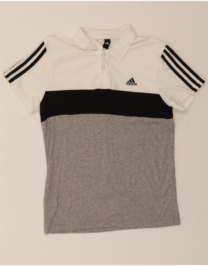 ADIDAS Mens Polo Shirt Small White Colourblock Vintage Adidas and Second-Hand Adidas from Messina Hembry 