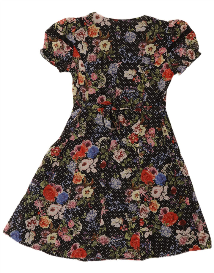 Mona Womens A-Line Dress EU 42 Large Multicoloured Floral Polyester