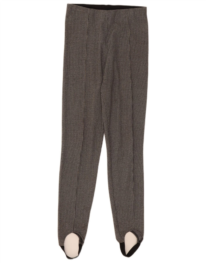 Zara Womens Stirrup Casual Trousers UK 12 Medium  Grey Houndstooth