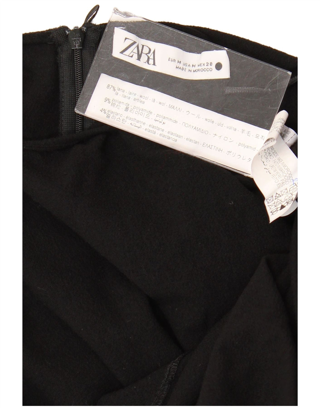 ZARA Womens Long Sleeve Maxi Dress UK 12 Medium Black Wool