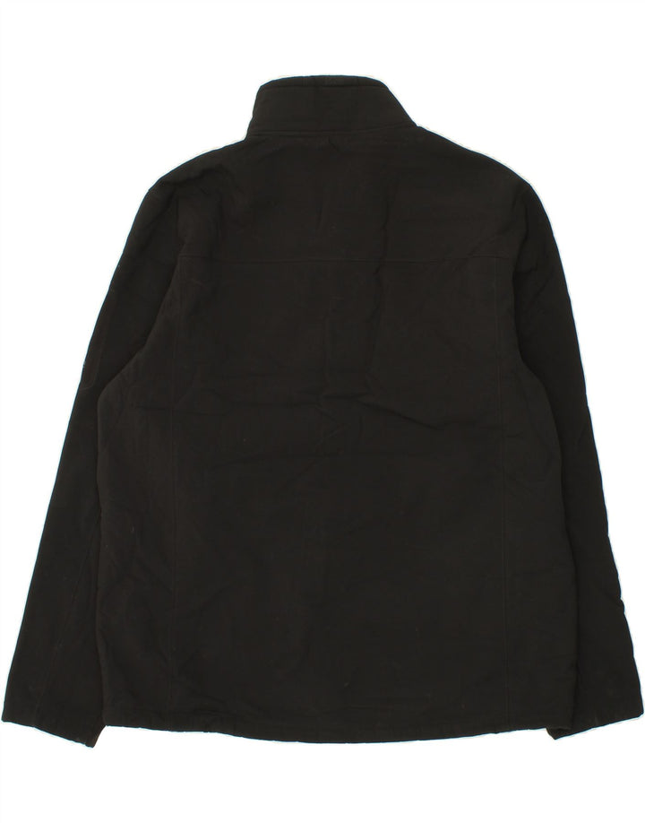 EDDIE BAUER Mens Graphic Windbreaker Jacket UK 44 2XL Black Polyester Vintage Eddie Bauer and Second-Hand Eddie Bauer from Messina Hembry 