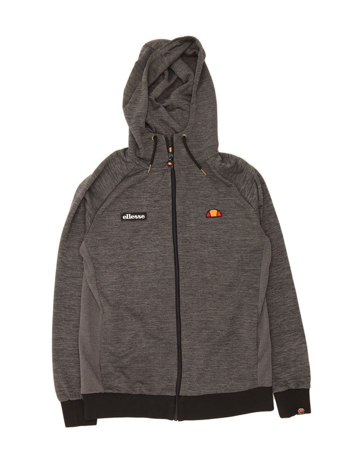 ELLESSE Mens Zip Hoodie Sweater Medium Grey Polyester Vintage Ellesse and Second-Hand Ellesse from Messina Hembry 