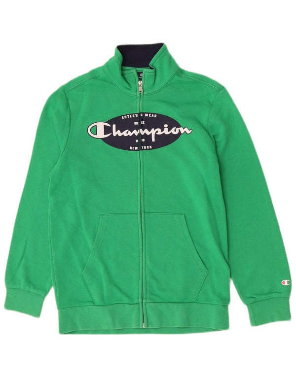 Champion Veste de Survêtement Graphique pour Garçon 11-12 Ans Grand Vert Sports