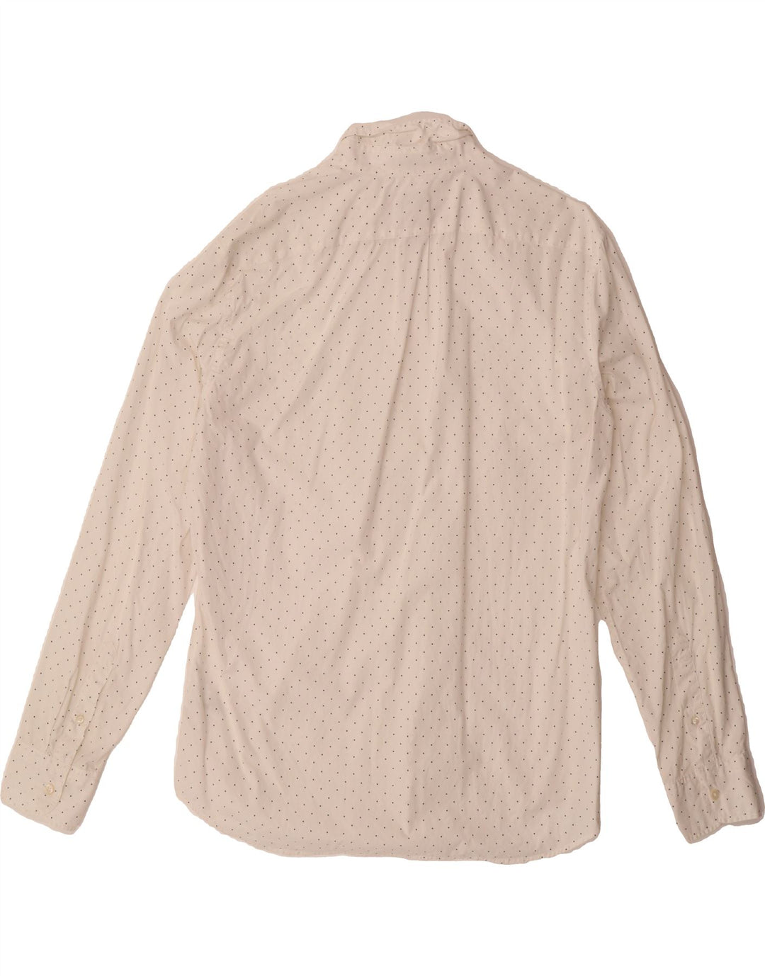 J. CREW Mens Slim Shirt Large White Spotted Cotton Vintage J. Crew and Second-Hand J. Crew from Messina Hembry 
