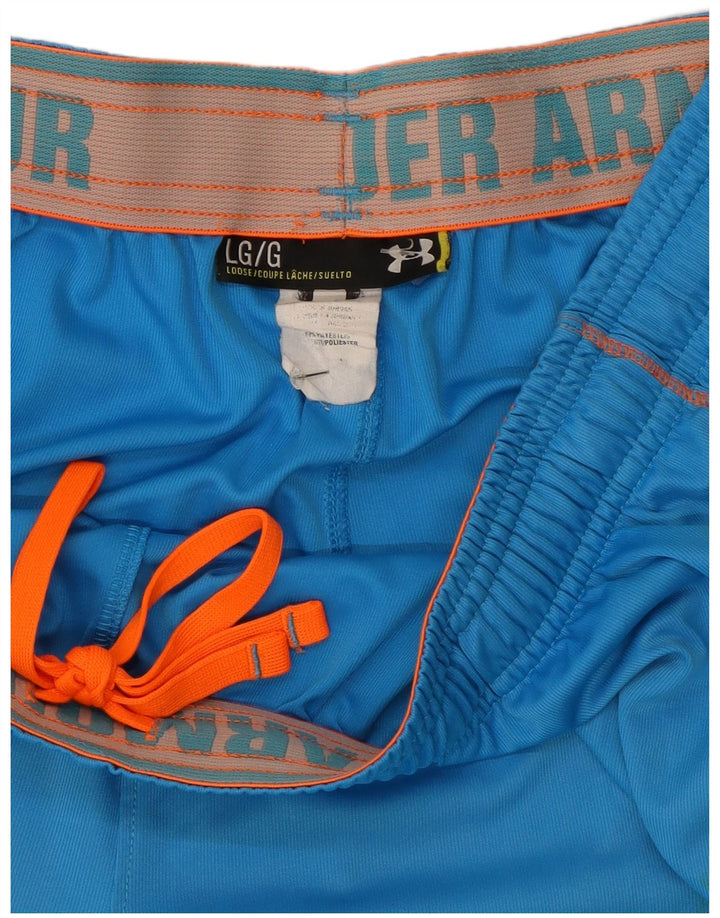 Pantaloncini sportivi Under Armour da uomo vestibilità ampia, grandi in poliestere blu