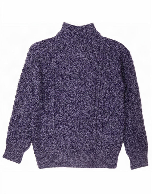 Original Aran CO. Mens Zip Neck Jumper Sweater Large Navy Blue Flecked