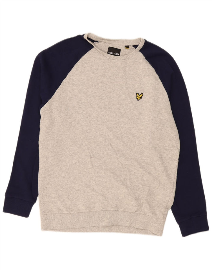 Lyle & Scott Sweat-Shirt Homme Gris Moyen Colorblock Coton