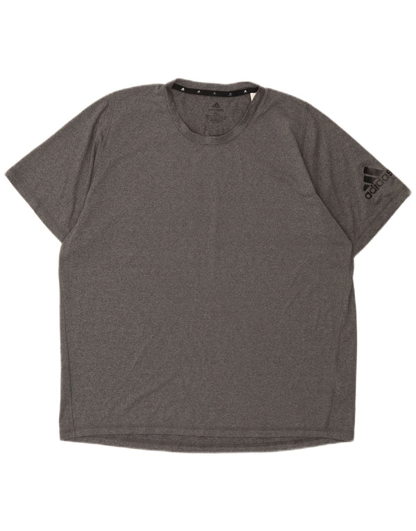 T-shirt Adidas Aeroready da uomo Top XL in poliestere grigio