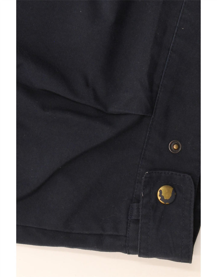 EUROPEAN PROJECT Mens Bomber Jacket UK 36 Small Navy Blue Polyester