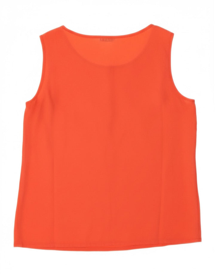LUISA SPAGNOLI Womens Sleeveless Blouse Top IT 42 Medium Orange