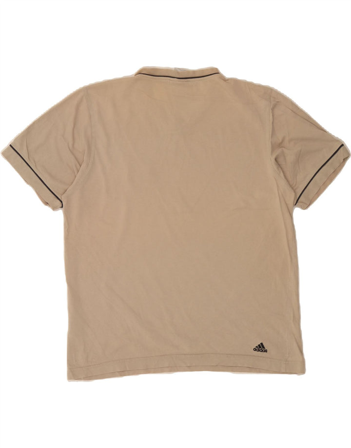 ADIDAS Mens T-Shirt Top Large Beige Cotton Vintage Adidas and Second-Hand Adidas from Messina Hembry 
