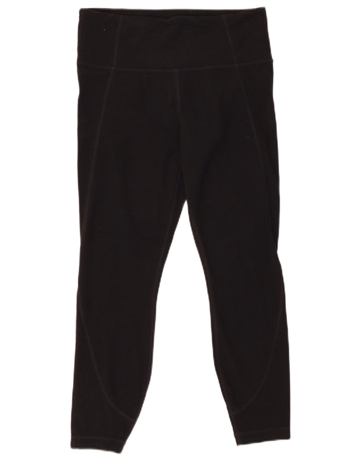 ATHLETA Womens Leggings UK 12 Medium  Black Nylon
