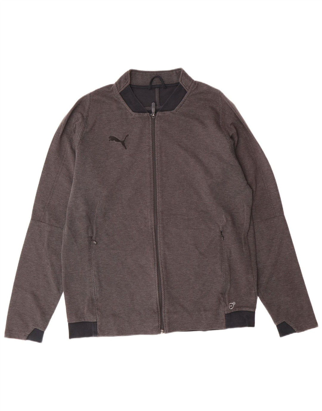 Puma Mens Tracksuit Top Jacket Large Grey Cotton