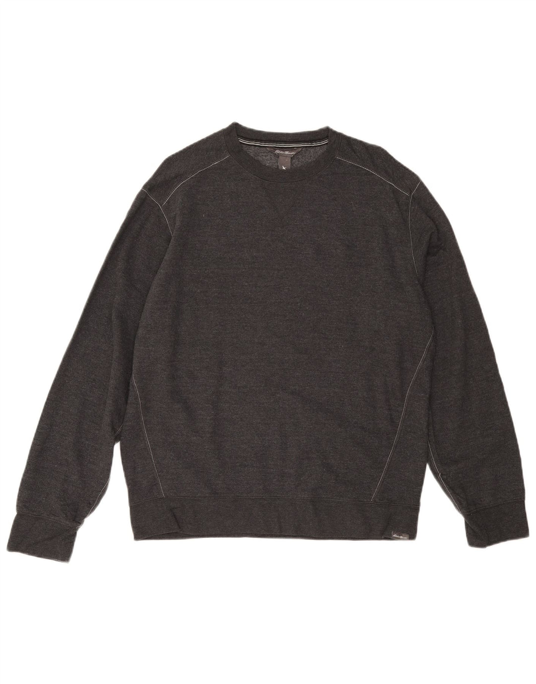 EDDIE BAUER Felpa da uomo Maglione grande in cotone grigio