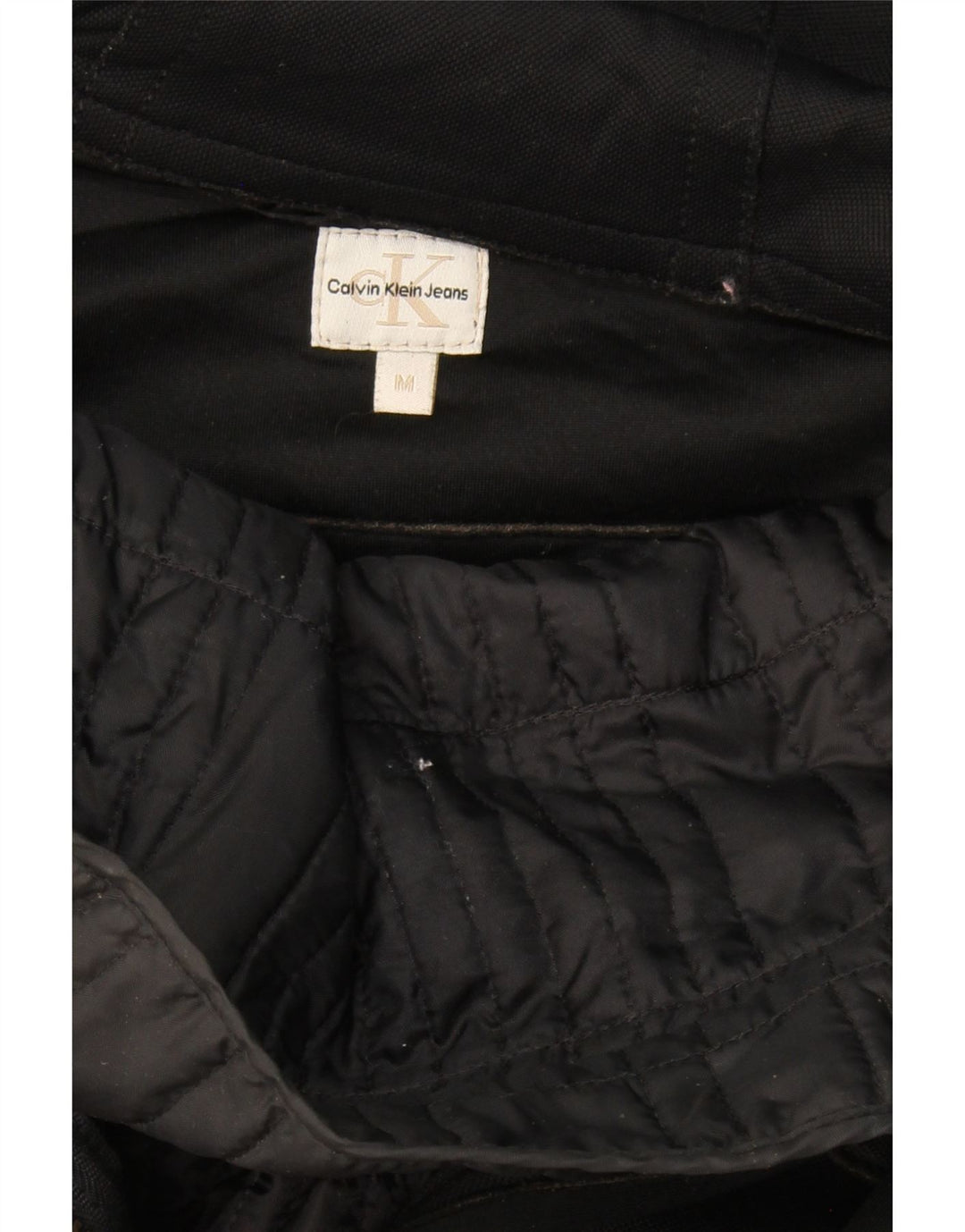 CALVIN KLEIN JEANS Womens Hooded Overcoat UK 14 Medium Black