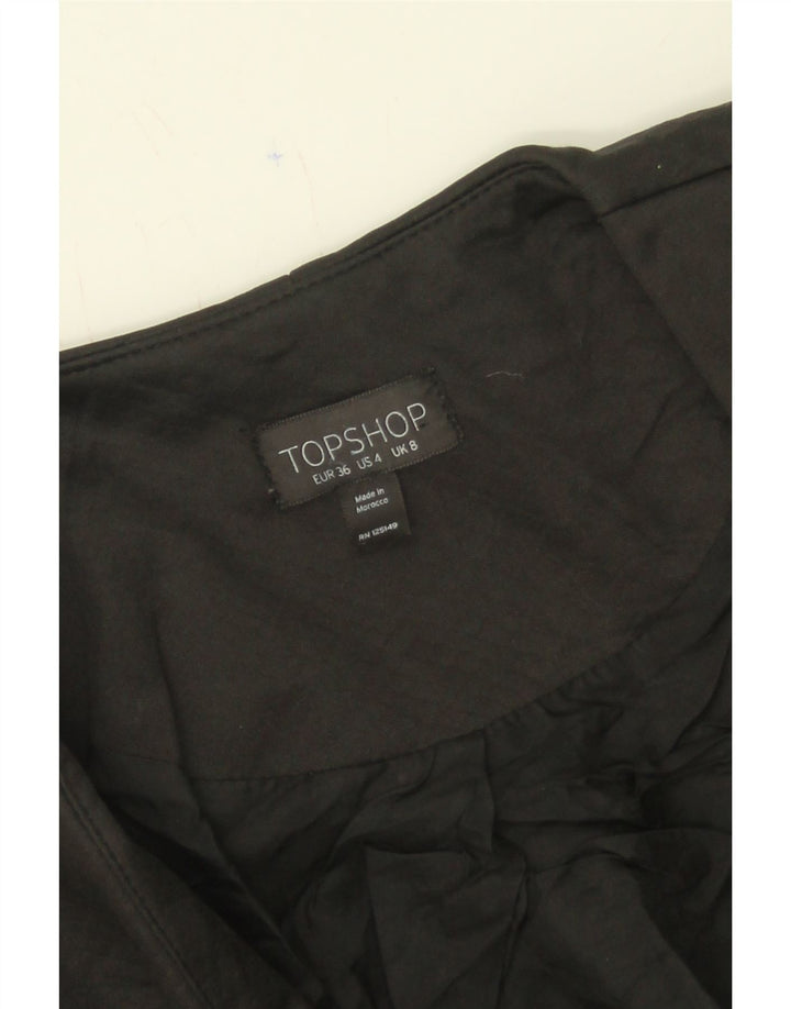 TOPSHOP Womens Open Blazer Jacket UK 8 Small Black Polyester Vintage Topshop and Second-Hand Topshop from Messina Hembry 