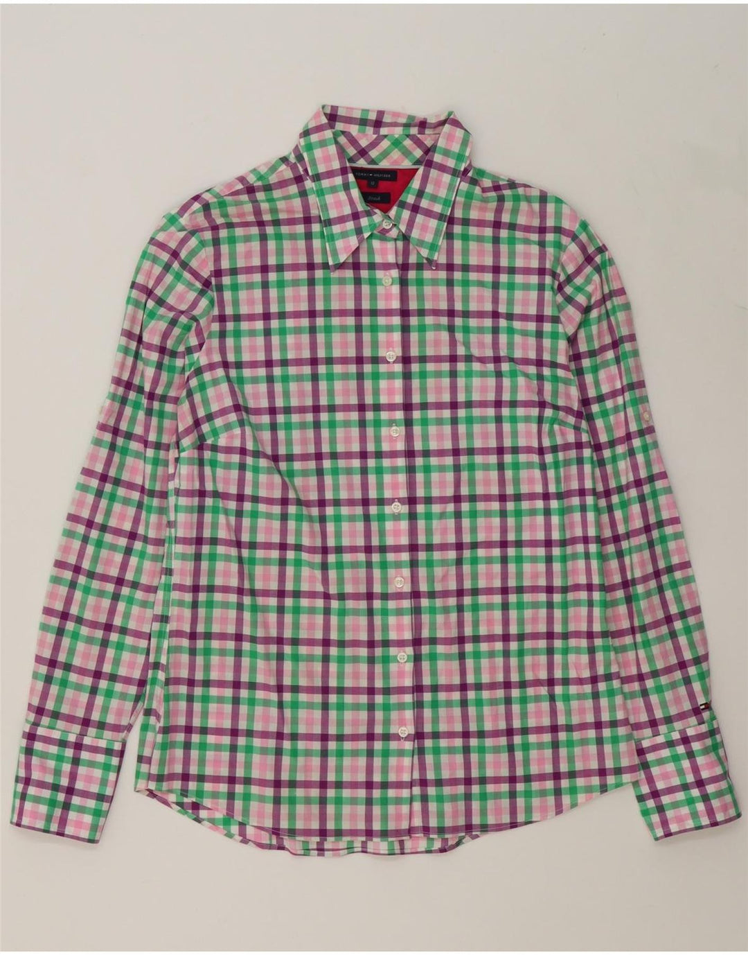 TOMMY HILFIGER Womens Shirt US 12 Large Multicoloured Check Cotton Vintage Tommy Hilfiger and Second-Hand Tommy Hilfiger from Messina Hembry 