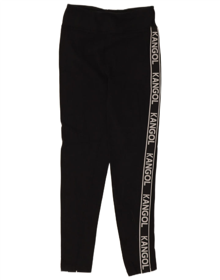 Kangol Womens Graphic Leggings UK 12 Mittelschwarze Baumwolle