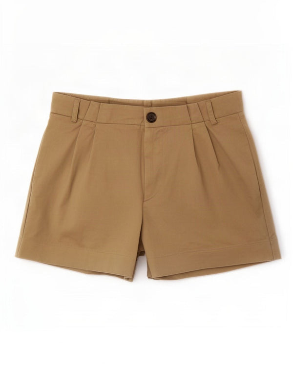 Zara Damen Pegged Casual Shorts Medium W28 Beige Baumwolle