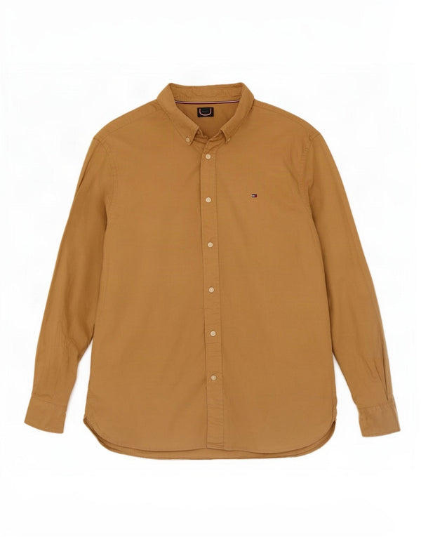 Camisa Tommy Hilfiger Hombre XL Algodón Beige