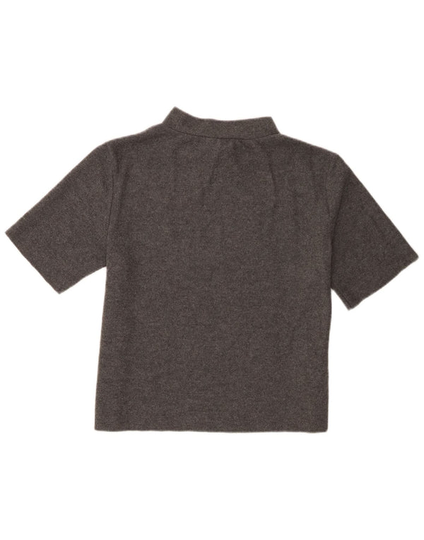 Zara Damen T-Shirt Top UK 14 Large Grau Polyester