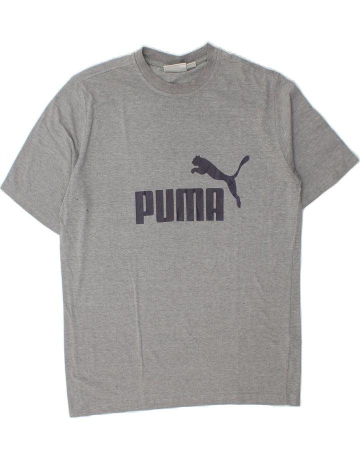 PUMA Mens Graphic T-Shirt Top Medium Grey Cotton Vintage Puma and Second-Hand Puma from Messina Hembry 