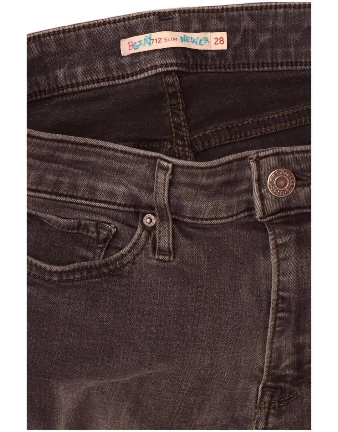 Jeans Levi's 712 Slim da donna W28 L30 Grigi