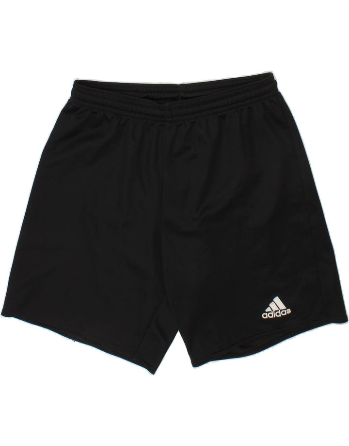 ADIDAS Boys Climalite Sport Shorts 9-10 Years  Black Polyester Vintage Adidas and Second-Hand Adidas from Messina Hembry 