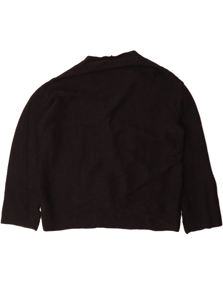 ZARA Womens Oversized Cardigan Sweater UK 14 Medium Black Viscose Vintage Zara and Second-Hand Zara from Messina Hembry 