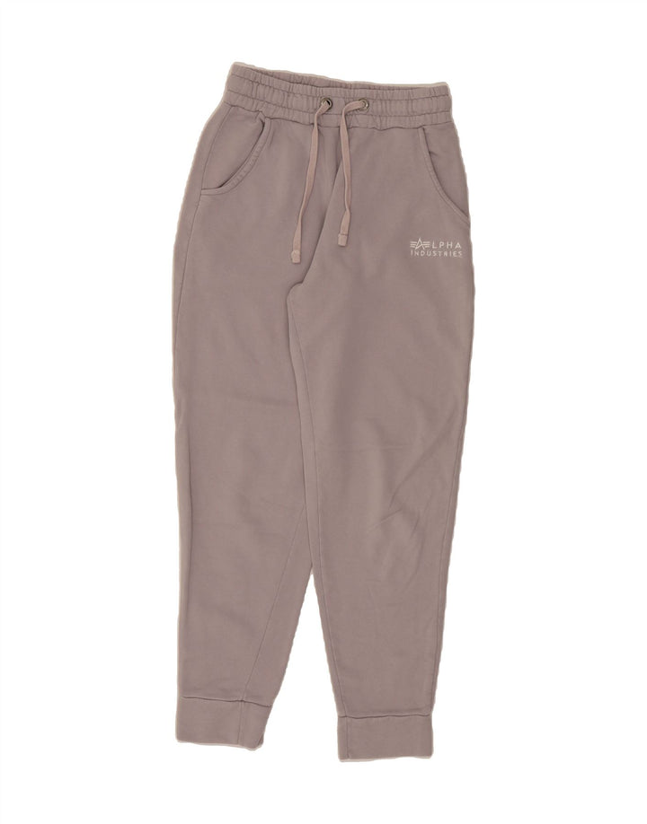 ALPHA INDUSTRIES Mens Tracksuit Trousers Joggers Small  Grey Vintage Alpha Industries and Second-Hand Alpha Industries from Messina Hembry 