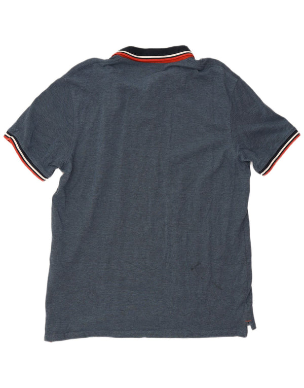 Jack & Jones herre poloskjorte 2XL blå flækket bomuld