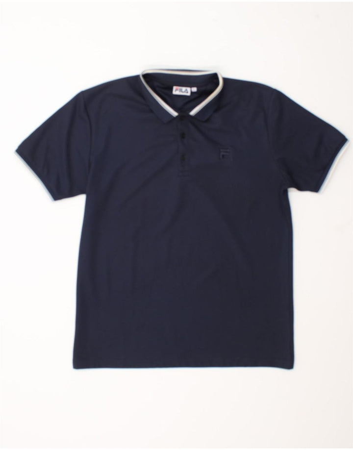 Fila Mens Polo Shirt Large Navy Blue