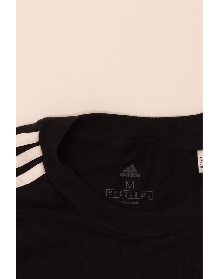 ADIDAS Mens T-Shirt Top Medium Black Vintage Adidas and Second-Hand Adidas from Messina Hembry 