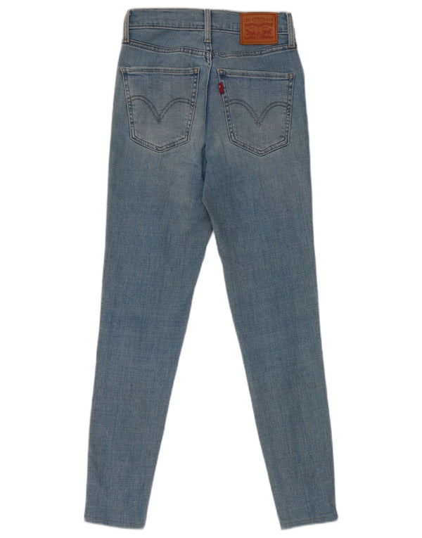 Levi's Womens Mile High Super Skinny Jeans W25 L26 Blue Cotton