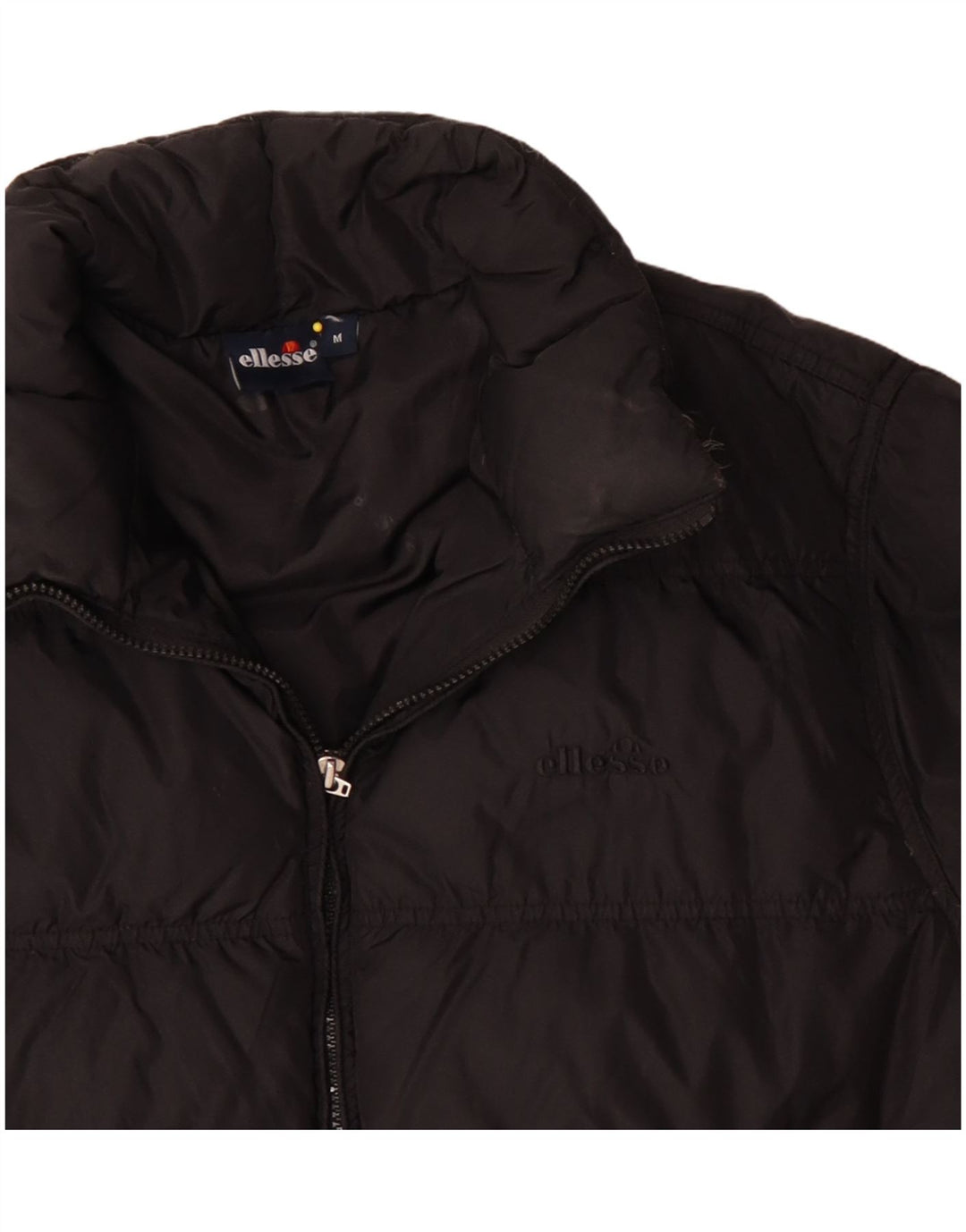 Ellesse Herre Polstret Jakke UK 38 Medium Sort Polyamid