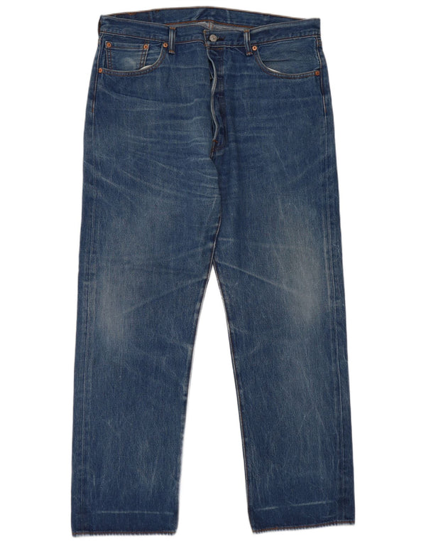 Levi's Mens Straight Jeans W40 L34 Blue Cotton