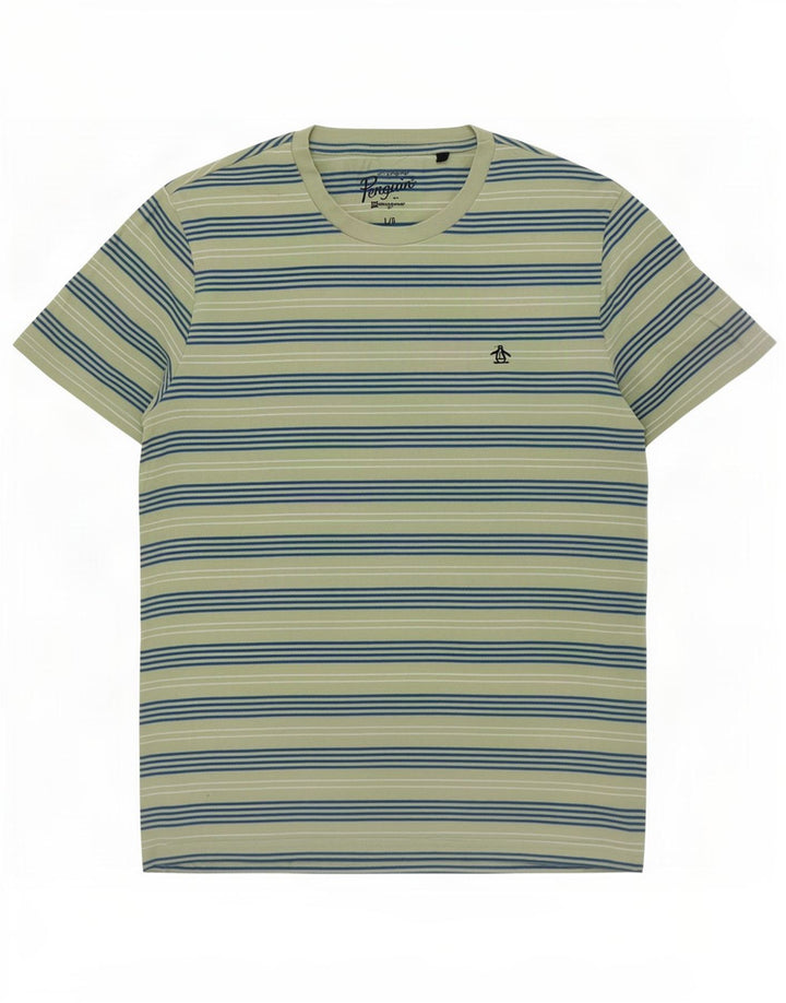 Penguin T-shirt da uomo Top grande a righe verdi