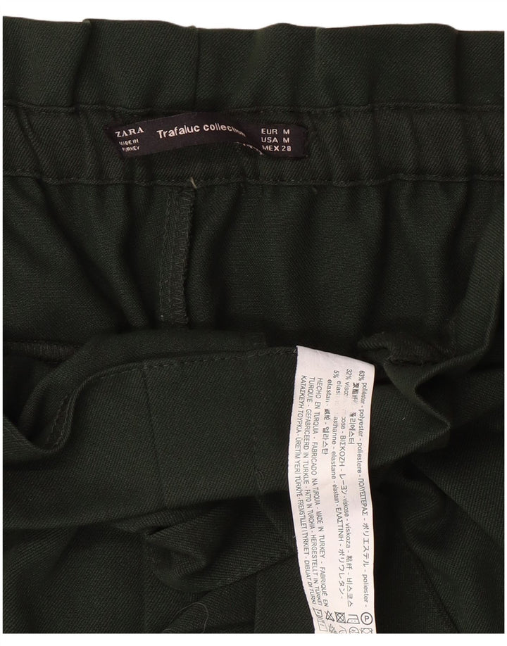 ZARA Womens Pegged Casual Trousers Medium W28 L27 Green Polyester