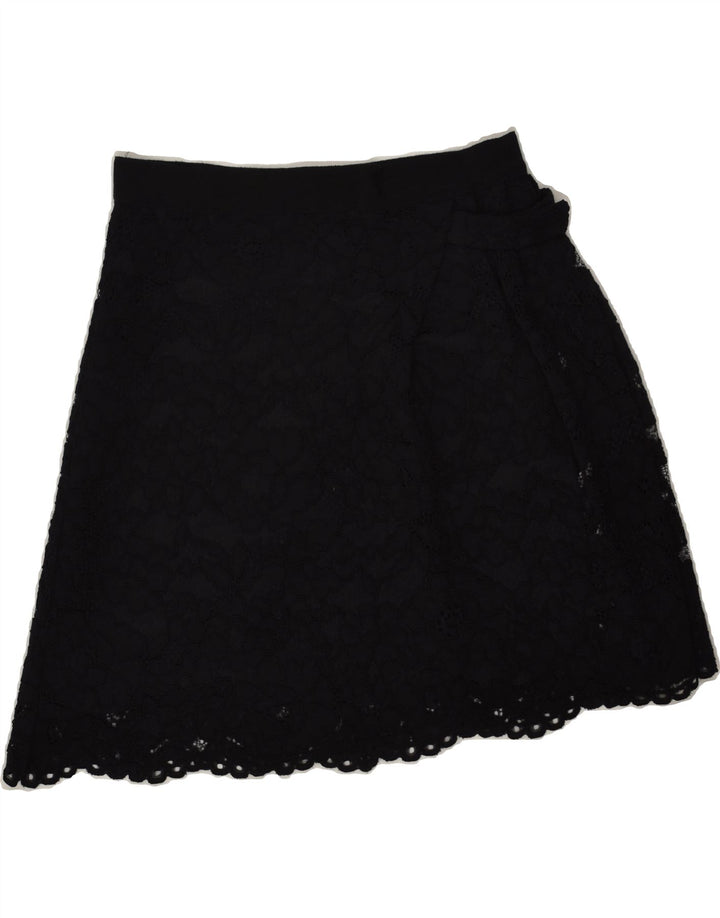 MAX & CO. Womens Asymmetrical Skirt W30 Medium  Black Floral | Vintage Max & Co. | Thrift | Second-Hand Max & Co. | Used Clothing | Messina Hembry 